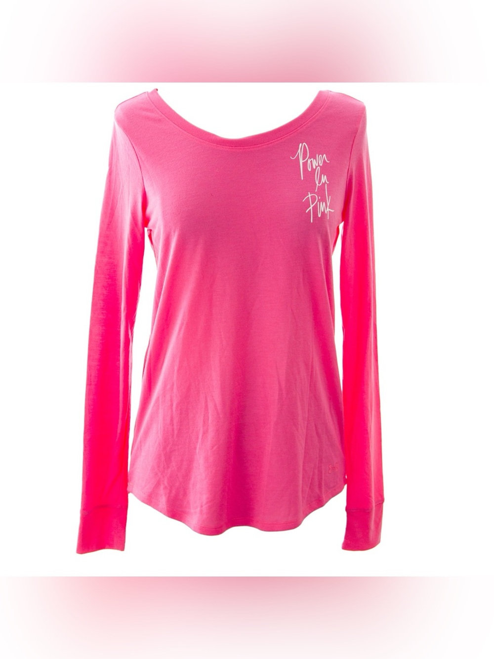 Under Armour Women's Long Sleeve Scoop Neck Top - Bright Pink